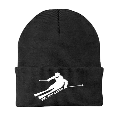 Ski You Later Embroidered Beanie